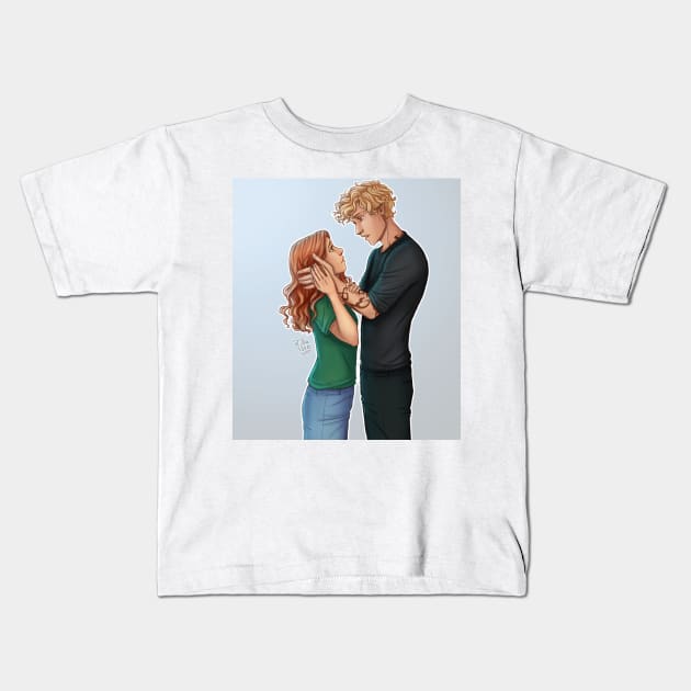 Clary and Jace Kids T-Shirt by ritta1310